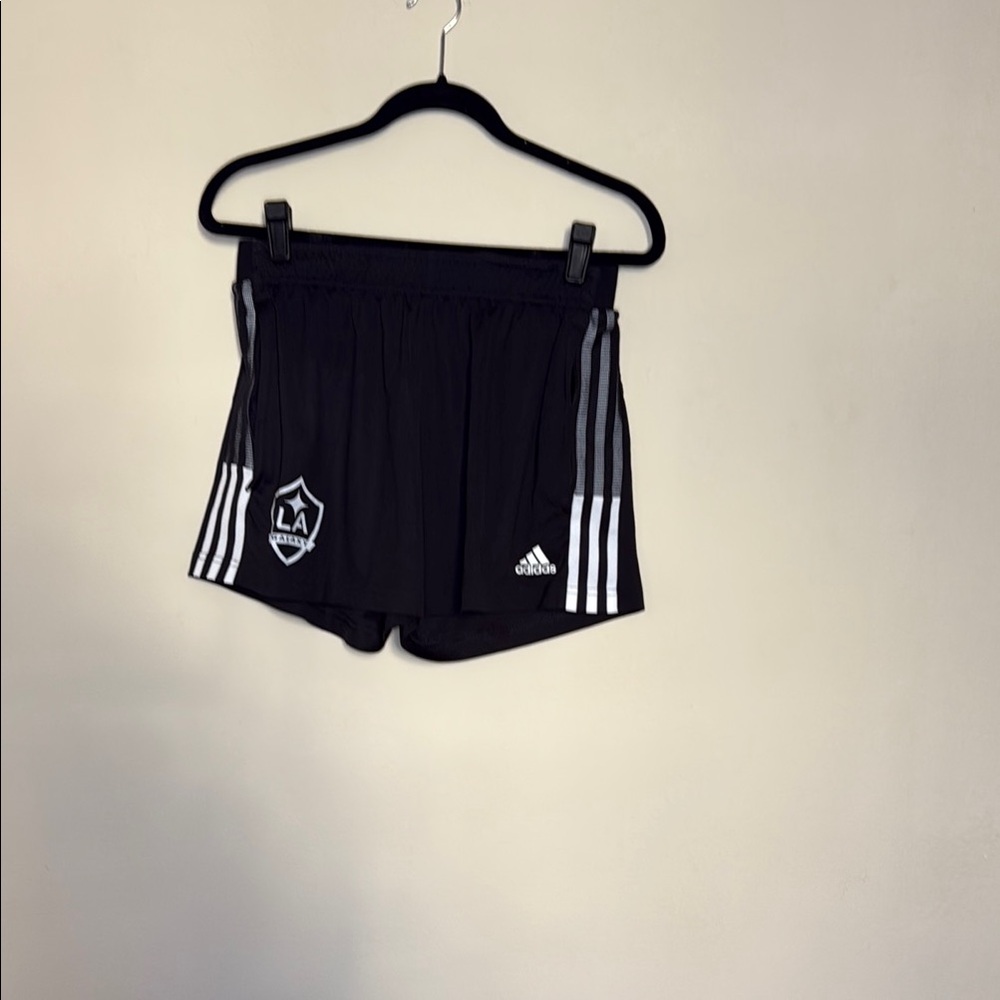 Adidas LA Galaxy Black and White Women's Soccer Shorts - Large